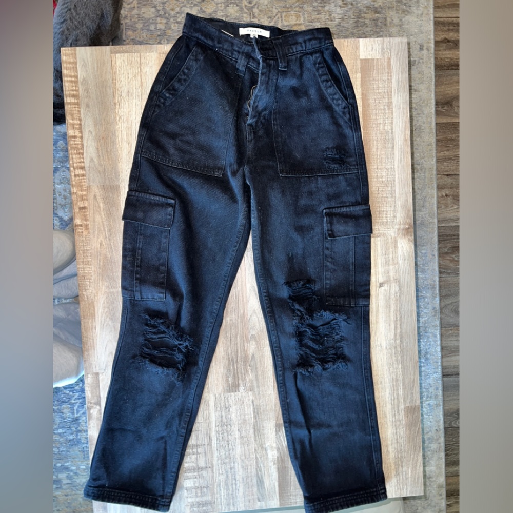 High Waisted Cargo Jeans from Pacsun